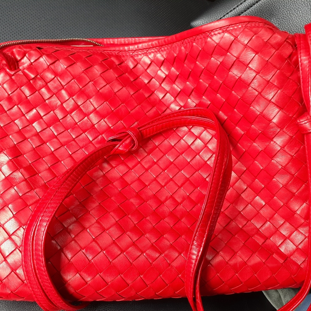 Bottega veneta red cross body bag